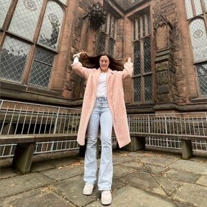 Noize Vegan Pink Long Coat